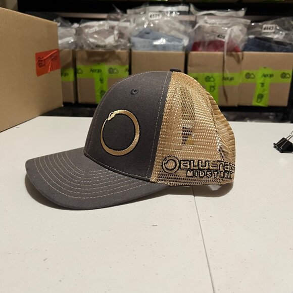 Classic Caps BlueRacer Midstream Trucker Hat Gray Tan New - Picture 10 of 12